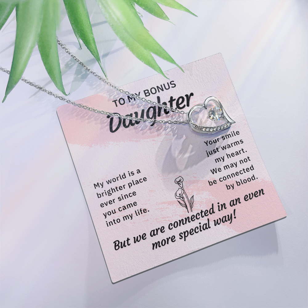 Forever Love Necklace:To My Bonus Daughter