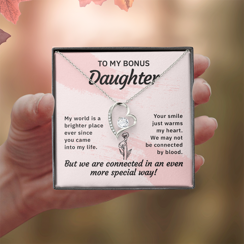 Forever Love Necklace:To My Bonus Daughter