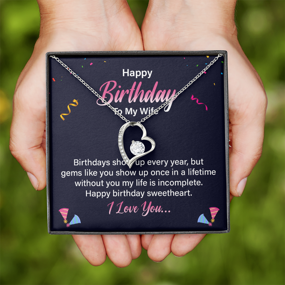 Forever Love Necklace:Happy Birthday To My Wife