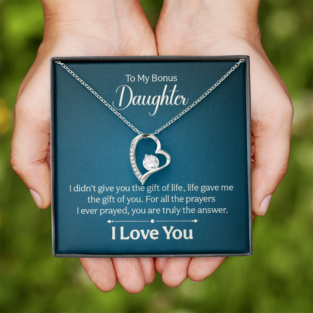 Forever Love Necklace: To My Bonus Daughter