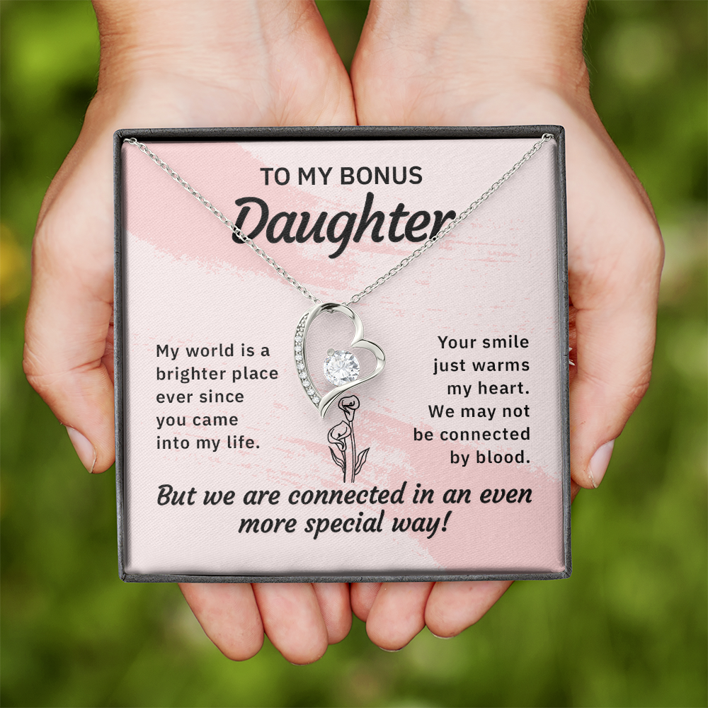 Forever Love Necklace:To My Bonus Daughter