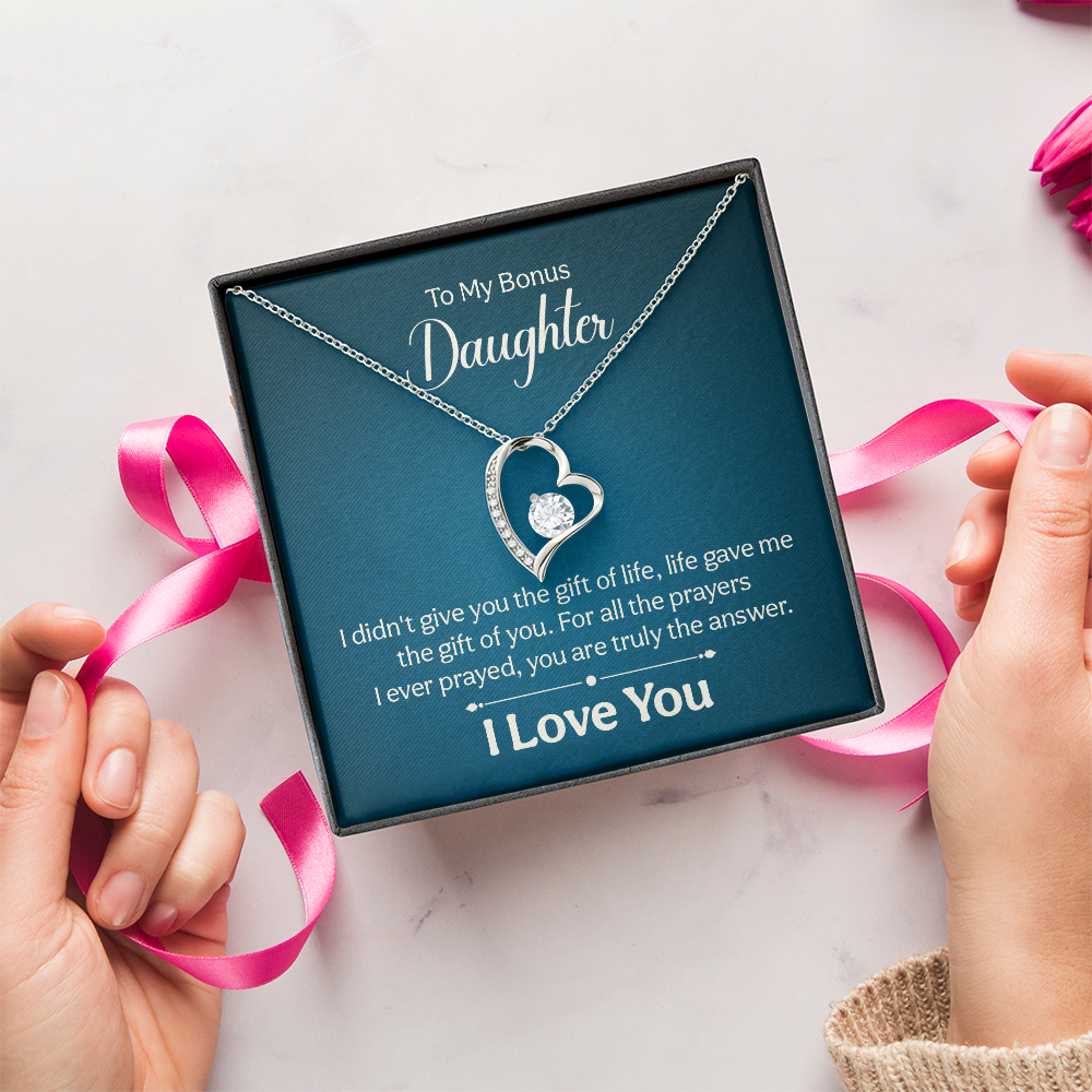 Forever Love Necklace: To My Bonus Daughter
