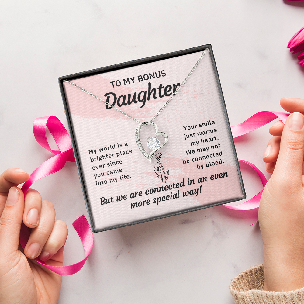 Forever Love Necklace:To My Bonus Daughter