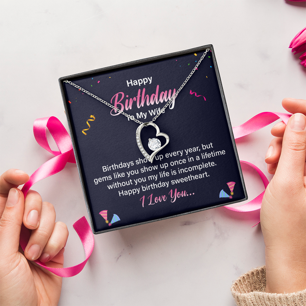 Forever Love Necklace:Happy Birthday To My Wife