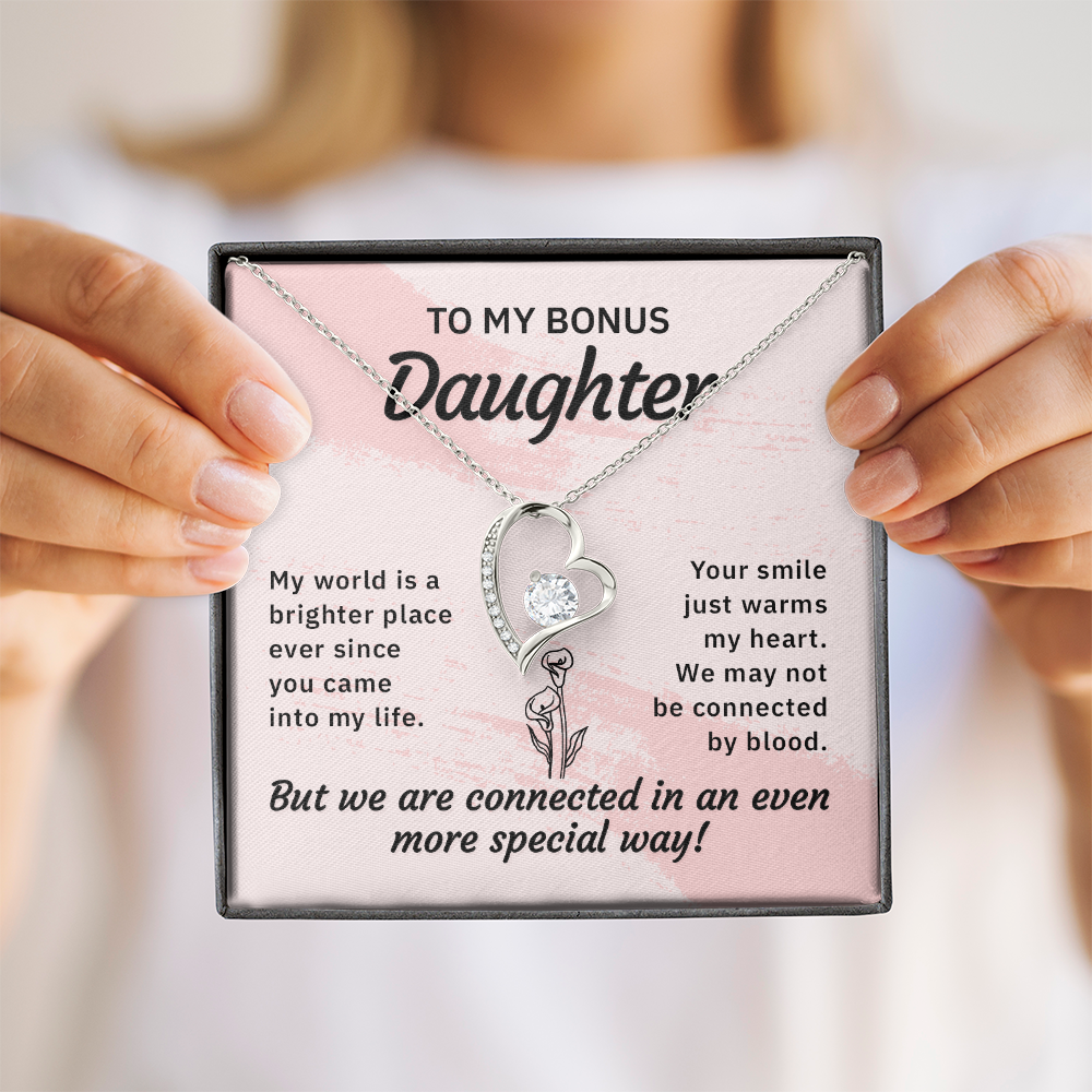 Forever Love Necklace:To My Bonus Daughter