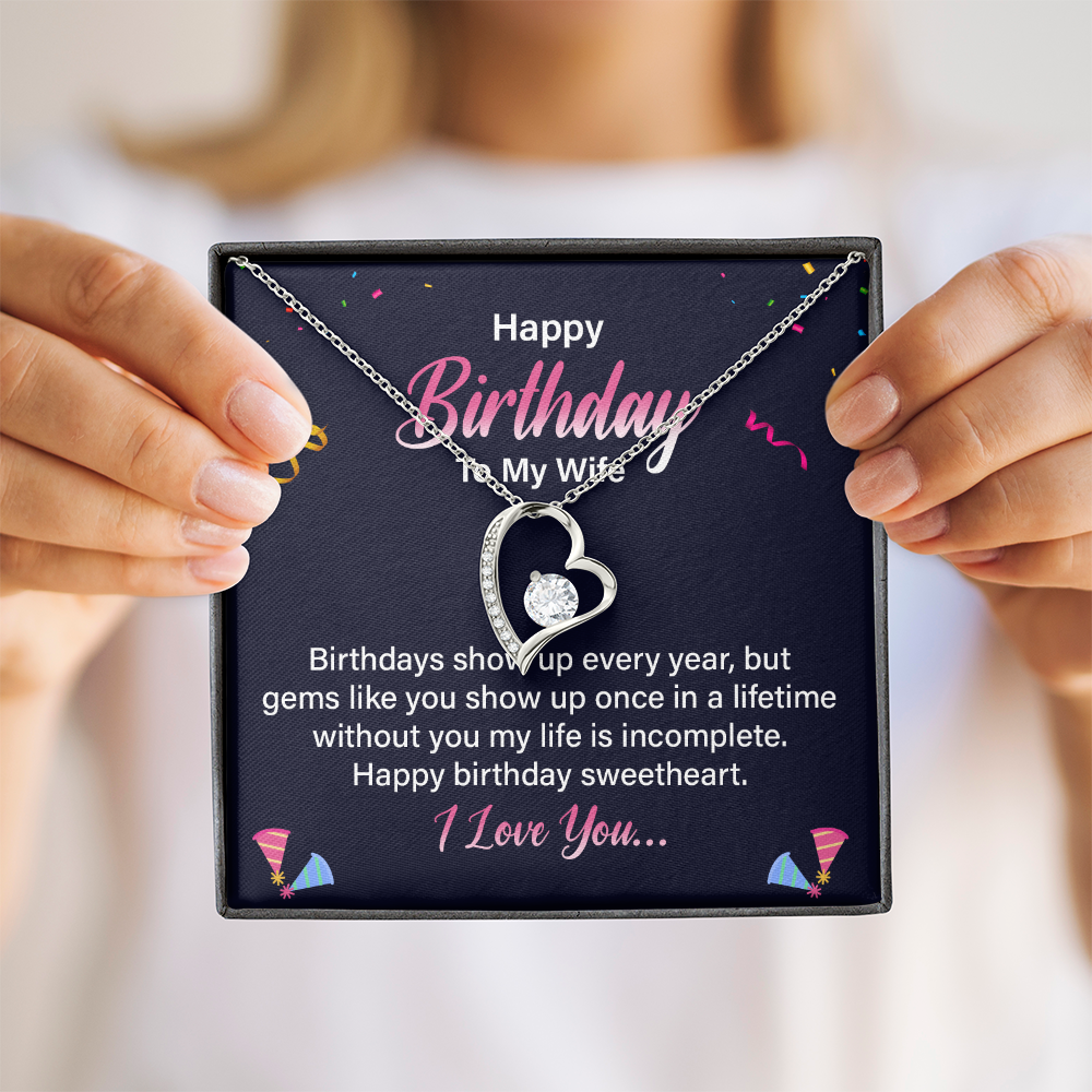 Forever Love Necklace:Happy Birthday To My Wife