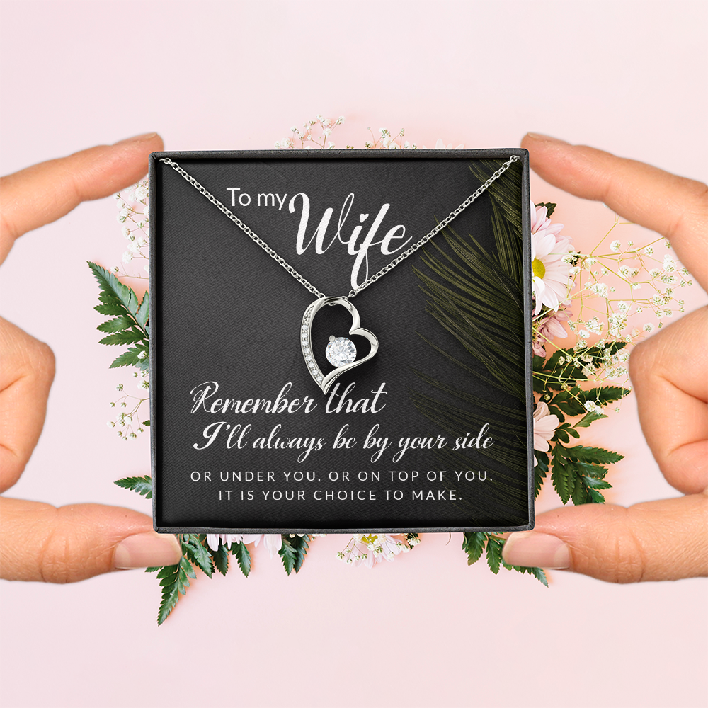 Forever Love Necklace: To My Wife I'll Always Be By Your Side