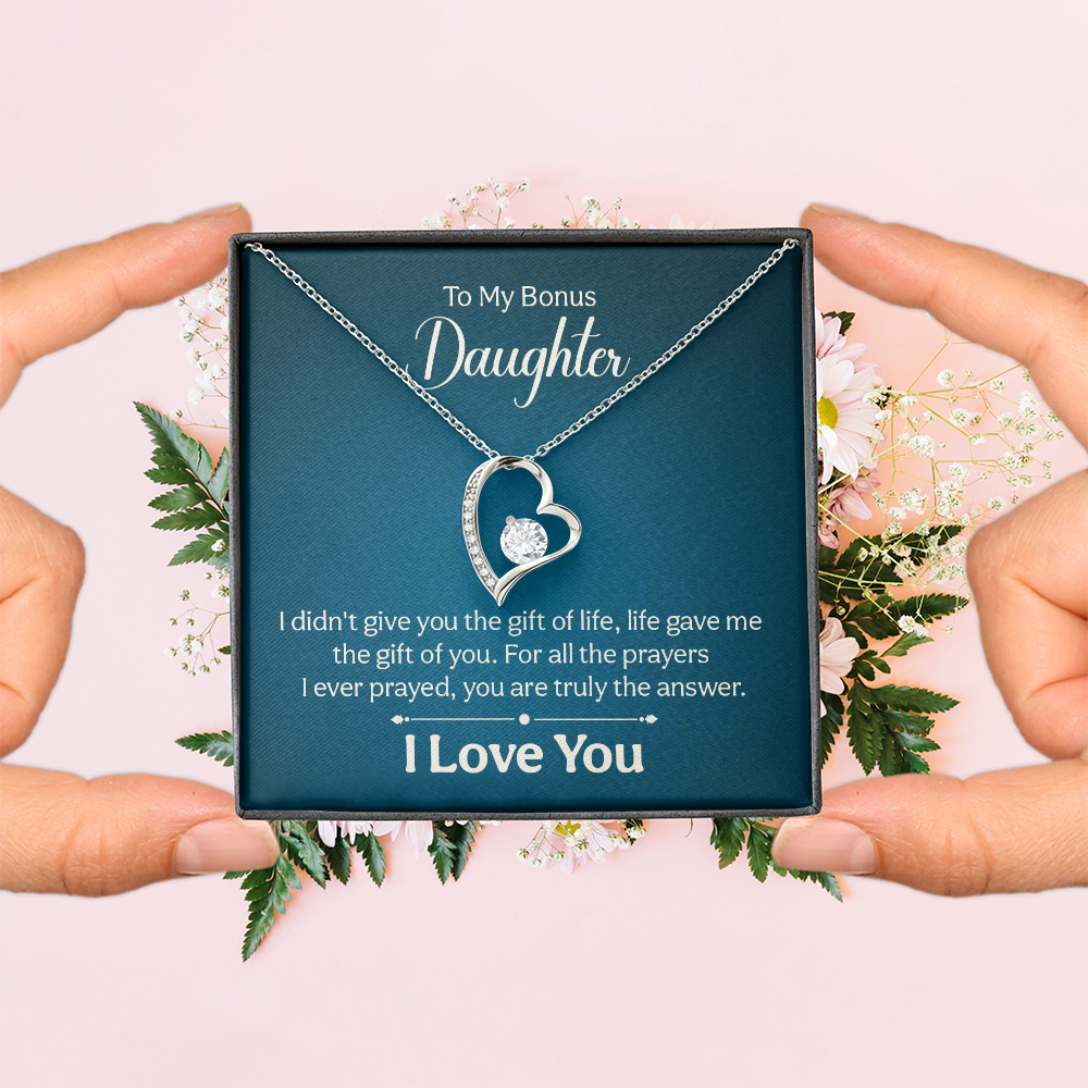 Forever Love Necklace: To My Bonus Daughter