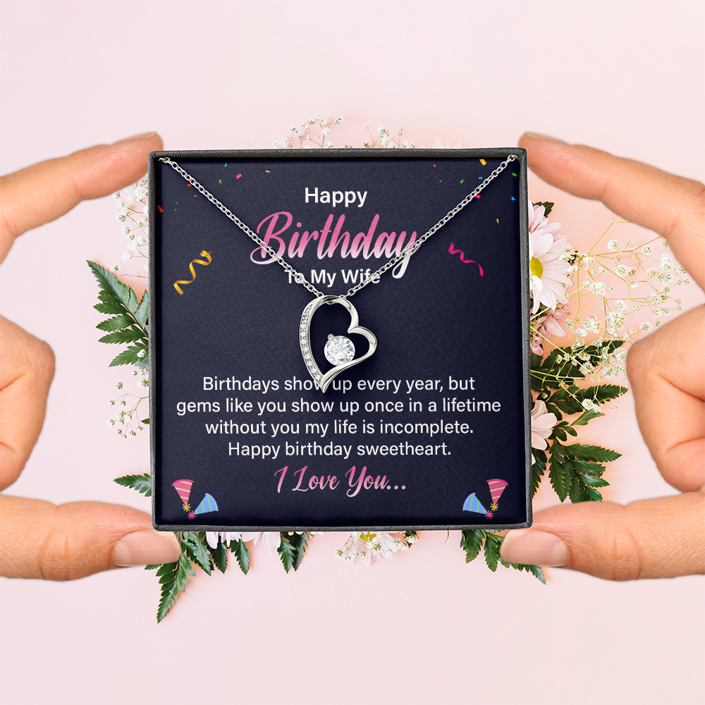 Forever Love Necklace:Happy Birthday To My Wife