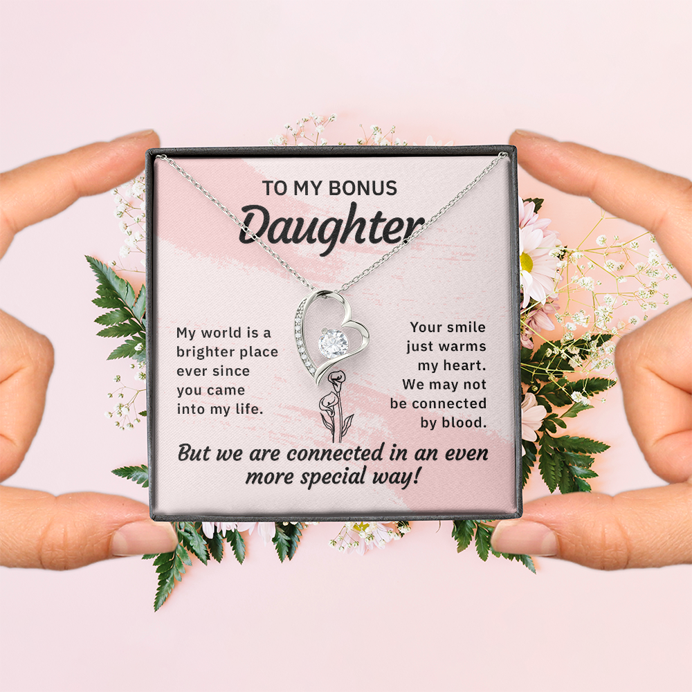 Forever Love Necklace:To My Bonus Daughter