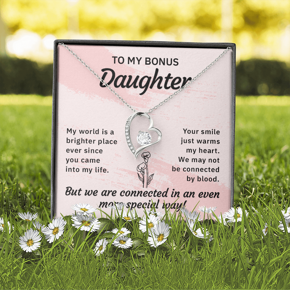 Forever Love Necklace:To My Bonus Daughter
