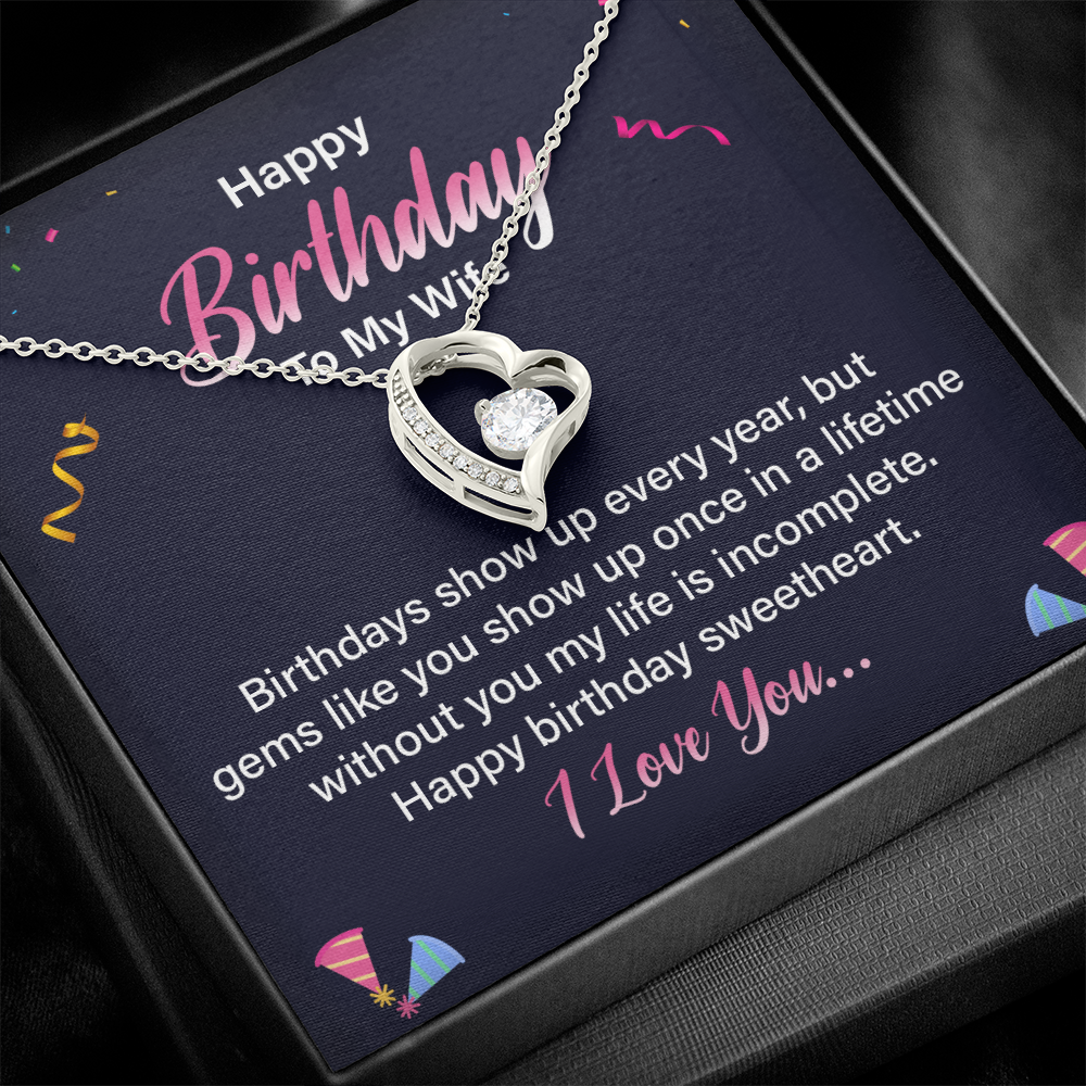 Forever Love Necklace:Happy Birthday To My Wife