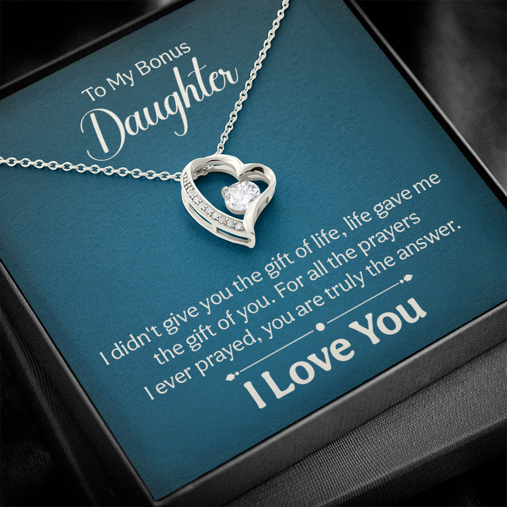 Forever Love Necklace: To My Bonus Daughter