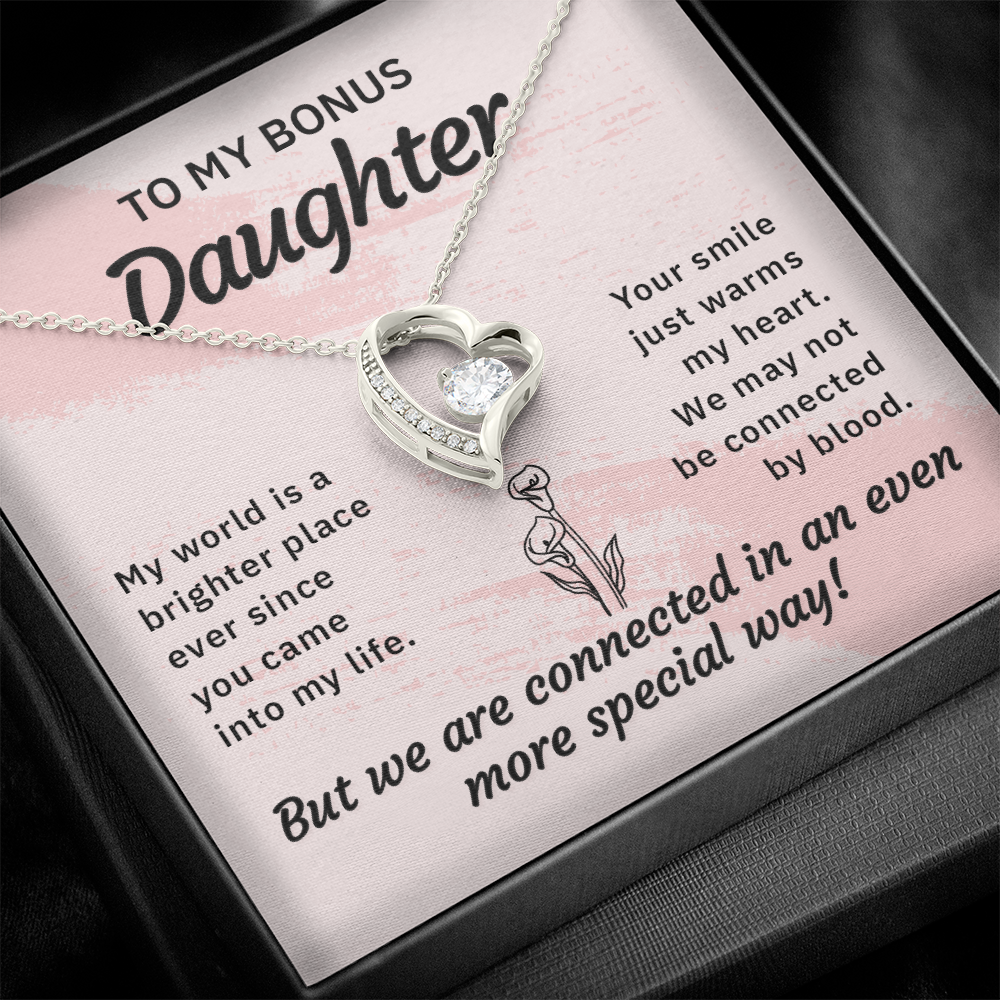 Forever Love Necklace:To My Bonus Daughter