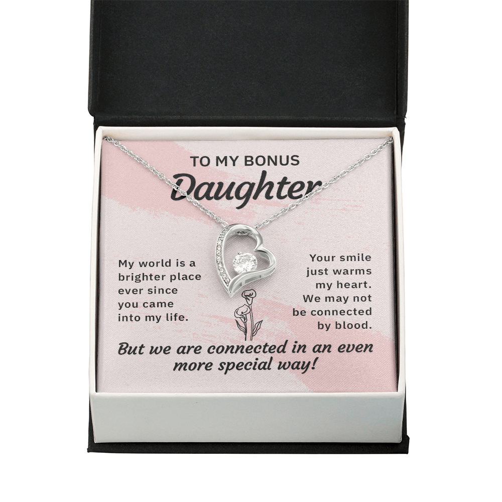 Forever Love Necklace:To My Bonus Daughter