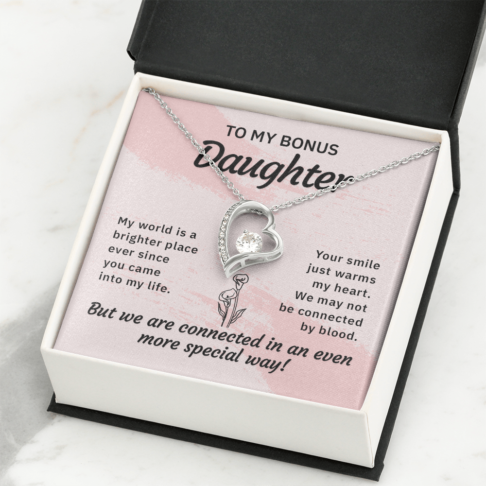 Forever Love Necklace:To My Bonus Daughter
