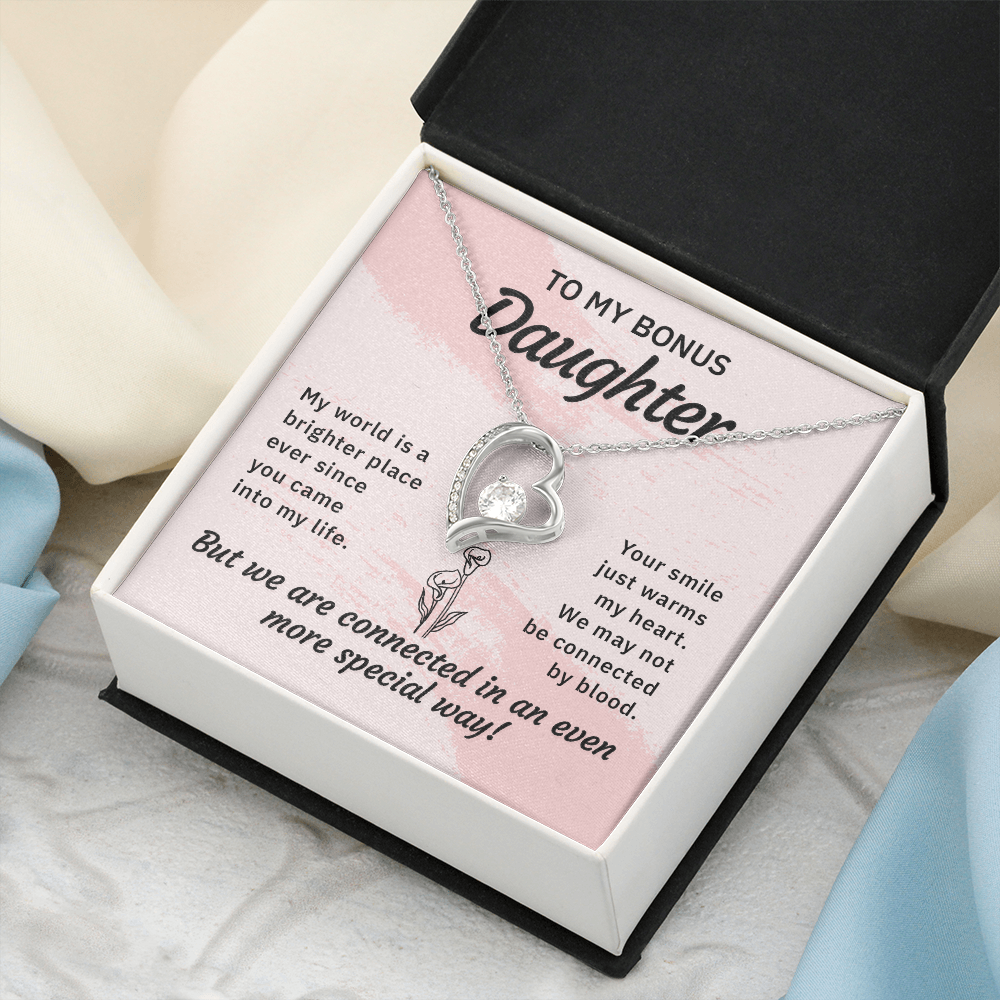 Forever Love Necklace:To My Bonus Daughter