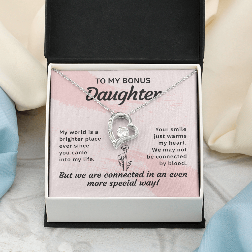 Forever Love Necklace:To My Bonus Daughter