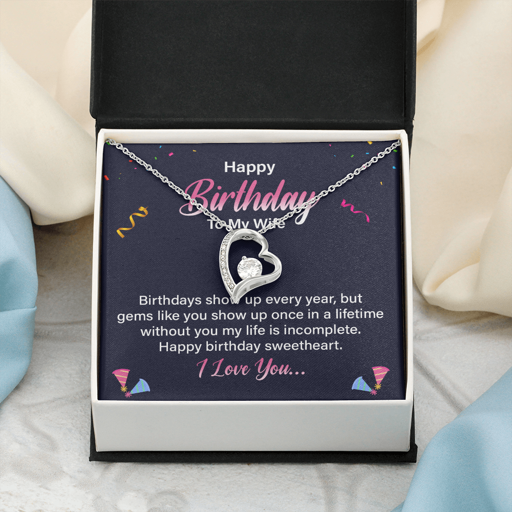Forever Love Necklace:Happy Birthday To My Wife