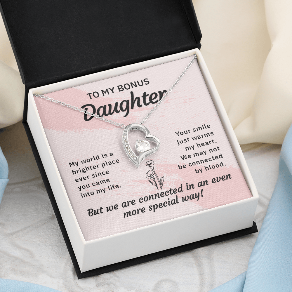 Forever Love Necklace:To My Bonus Daughter