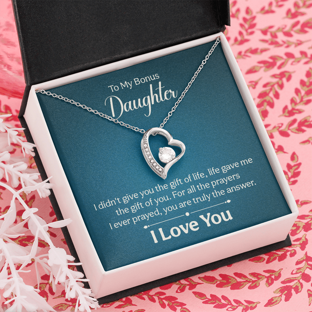 Forever Love Necklace: To My Bonus Daughter