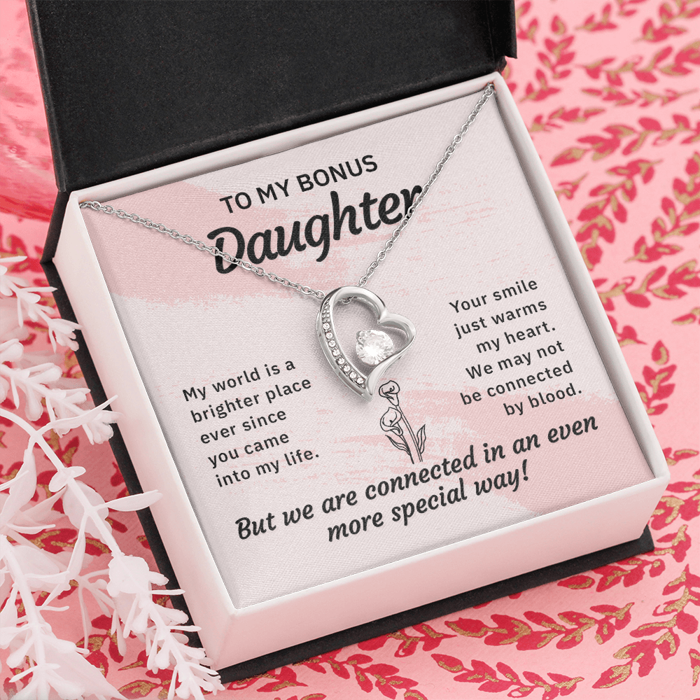 Forever Love Necklace:To My Bonus Daughter