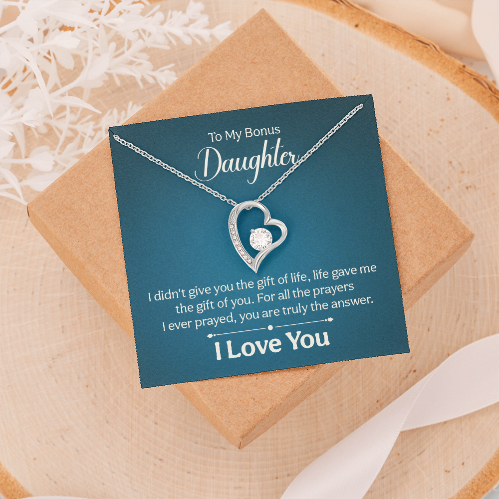 Forever Love Necklace: To My Bonus Daughter