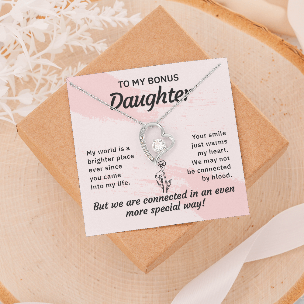 Forever Love Necklace:To My Bonus Daughter