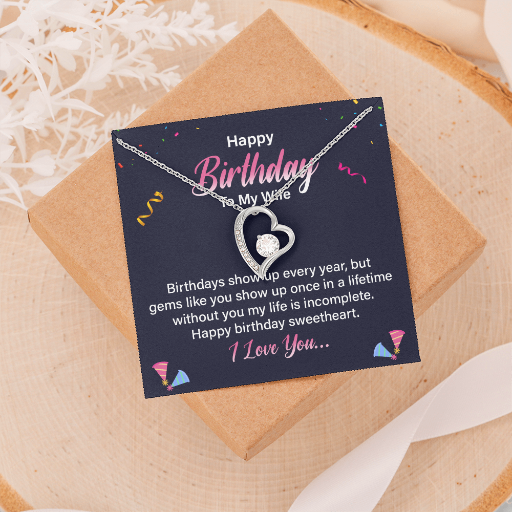 Forever Love Necklace:Happy Birthday To My Wife