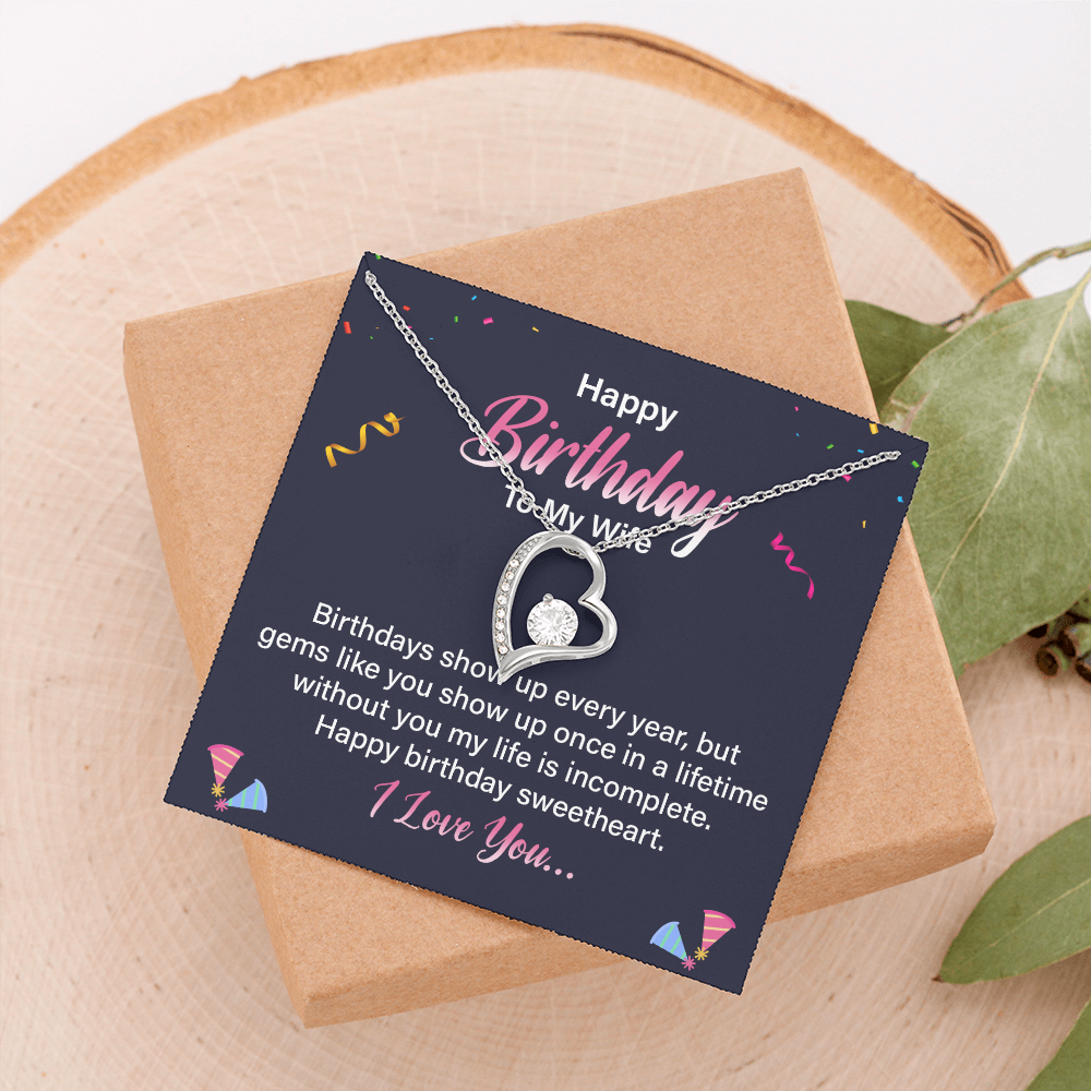 Forever Love Necklace:Happy Birthday To My Wife