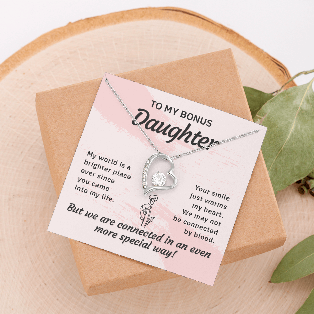 Forever Love Necklace:To My Bonus Daughter