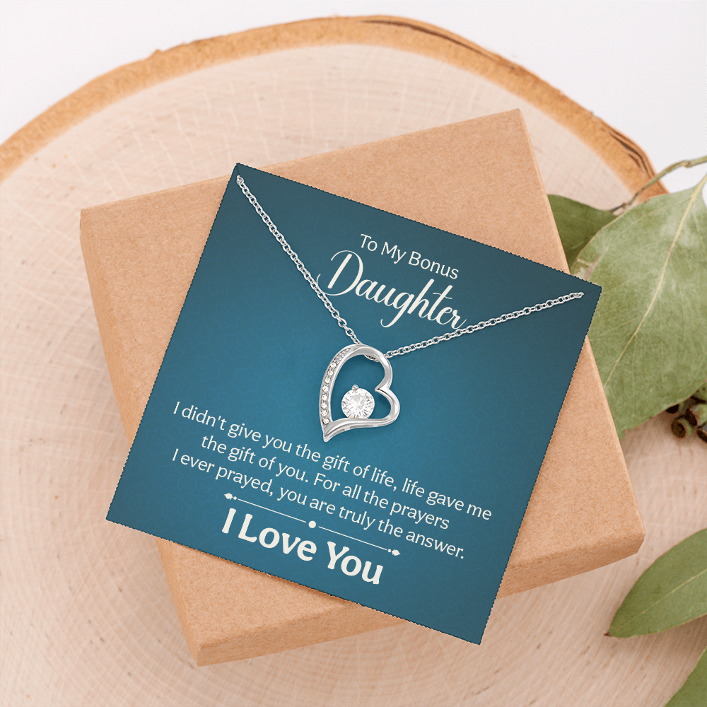 Forever Love Necklace: To My Bonus Daughter