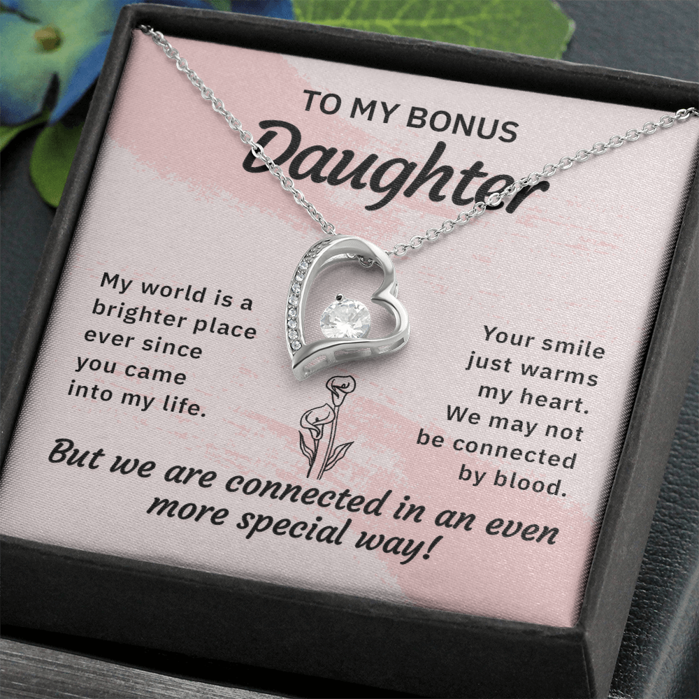 Forever Love Necklace:To My Bonus Daughter