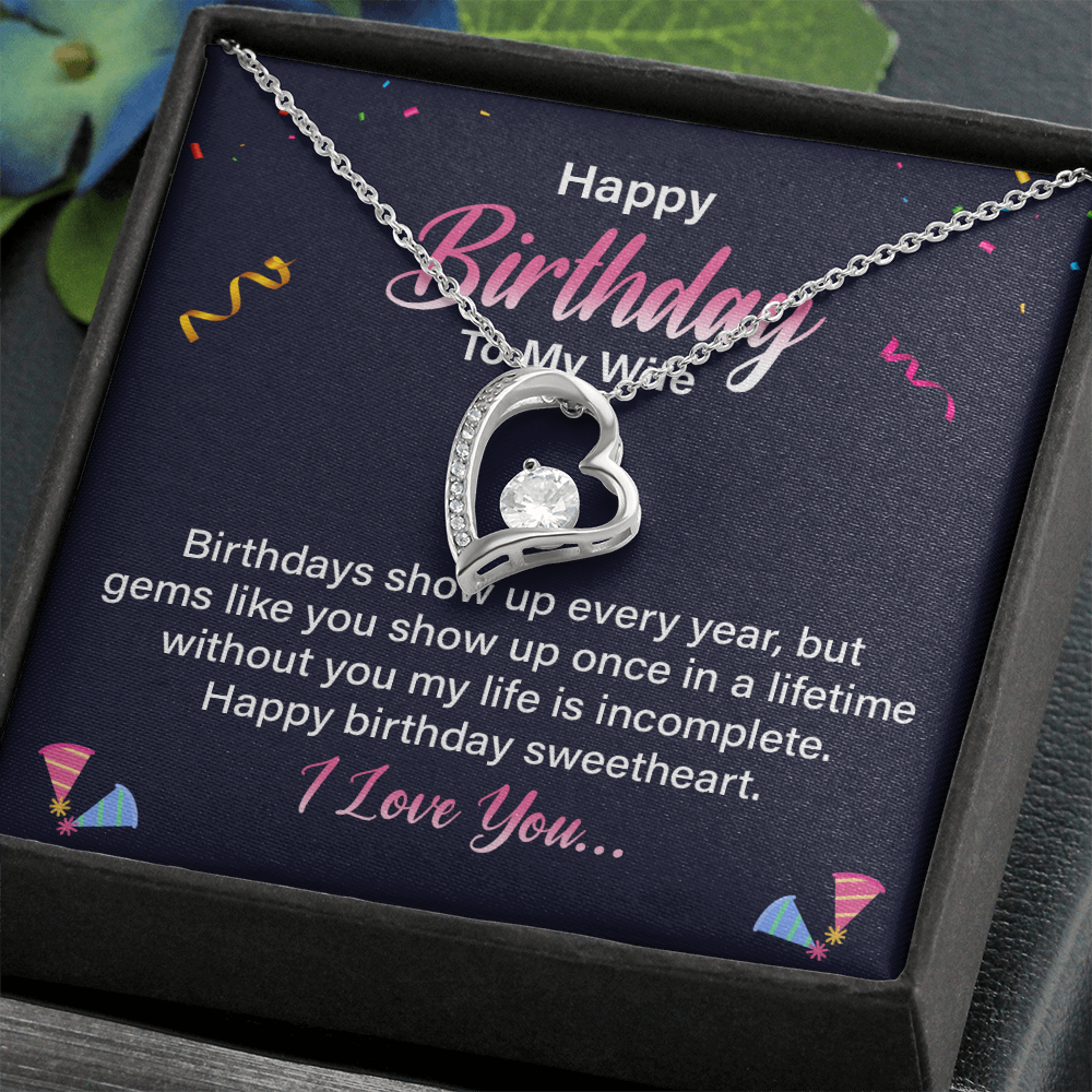 Forever Love Necklace:Happy Birthday To My Wife