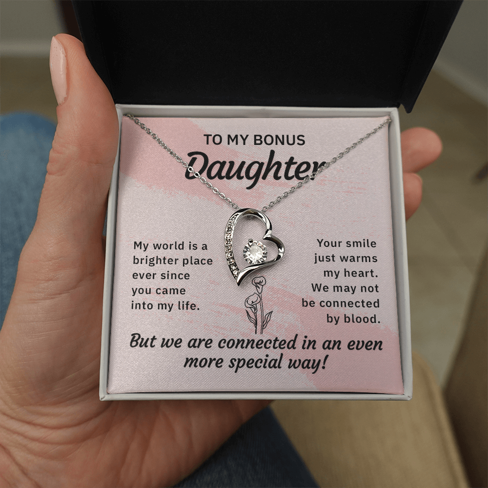 Forever Love Necklace:To My Bonus Daughter