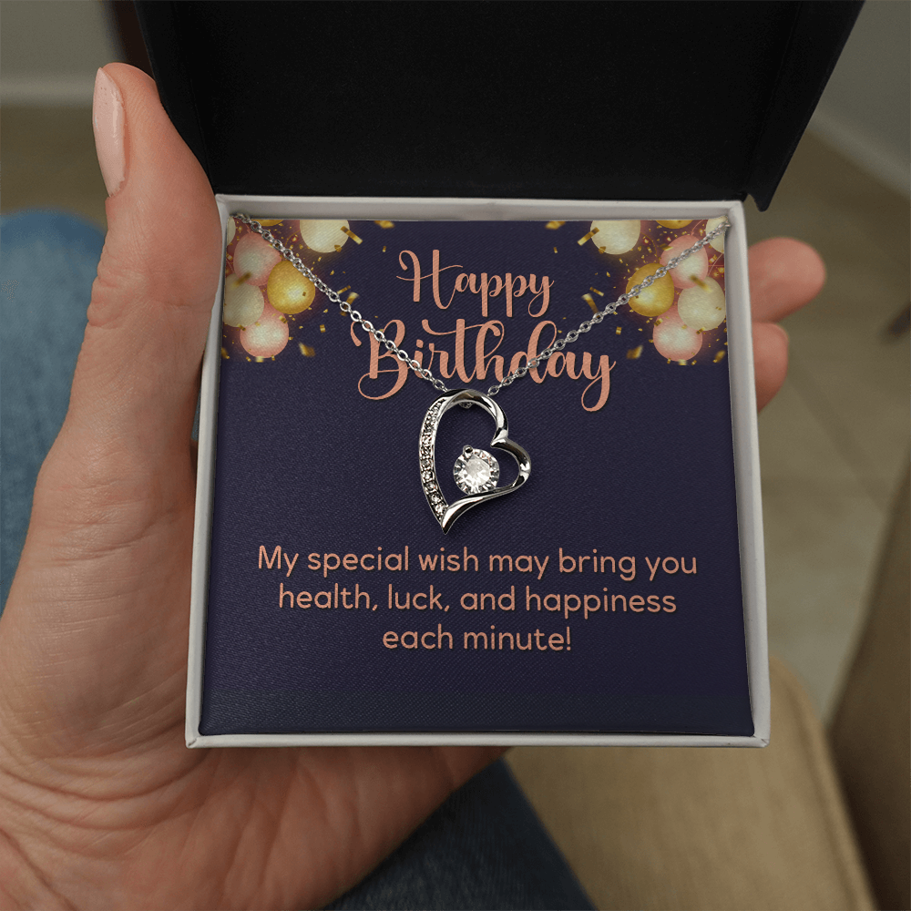 Forever Love Necklace: Happy Birthday Balloons