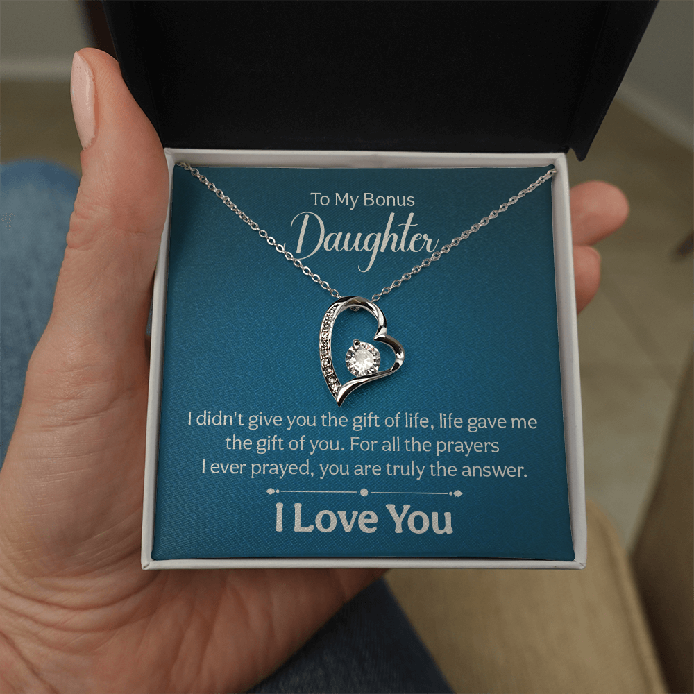 Forever Love Necklace: To My Bonus Daughter