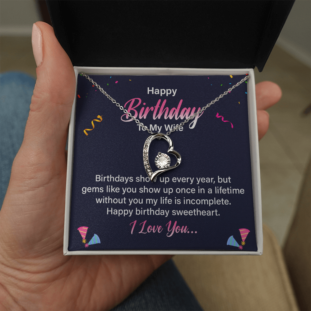 Forever Love Necklace:Happy Birthday To My Wife
