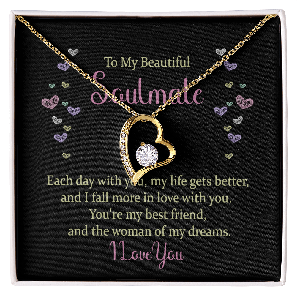 Forever Love Necklace: To My Beautiful Soulmate I Love You