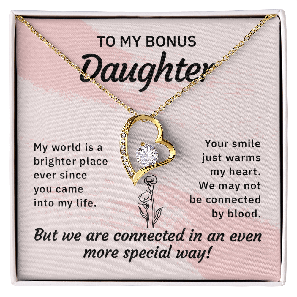 Forever Love Necklace:To My Bonus Daughter