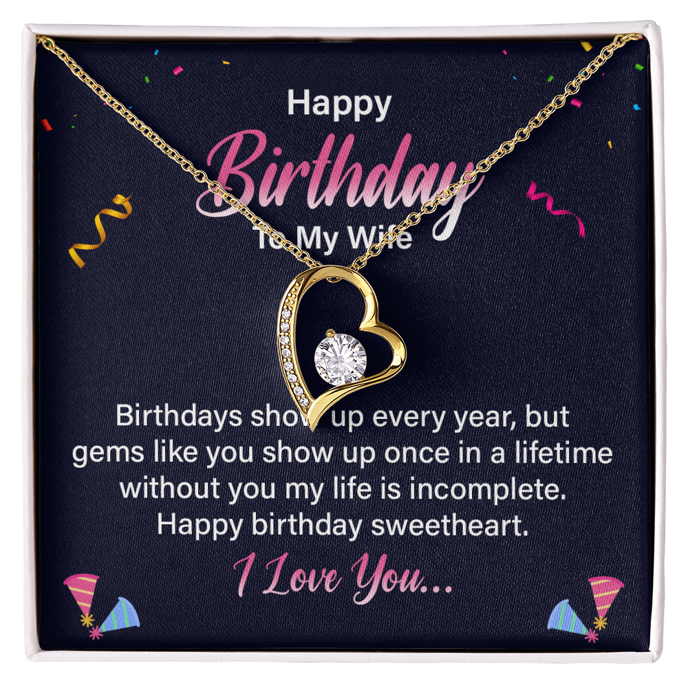 Forever Love Necklace:Happy Birthday To My Wife