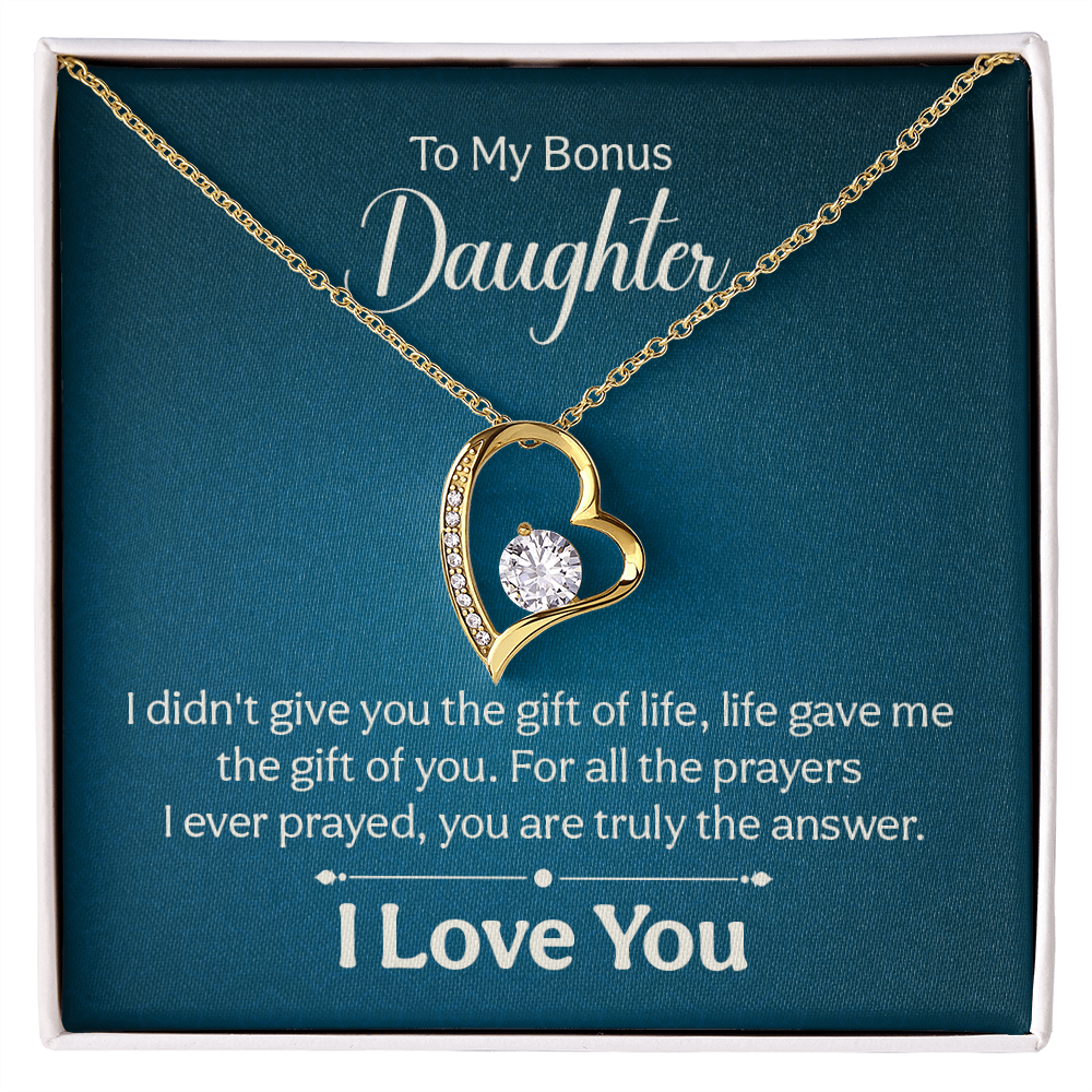 Forever Love Necklace: To My Bonus Daughter