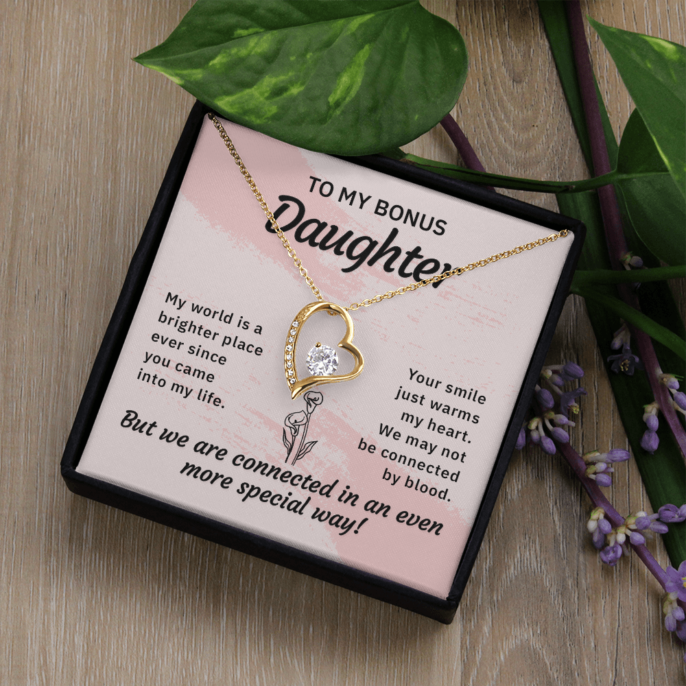 Forever Love Necklace:To My Bonus Daughter
