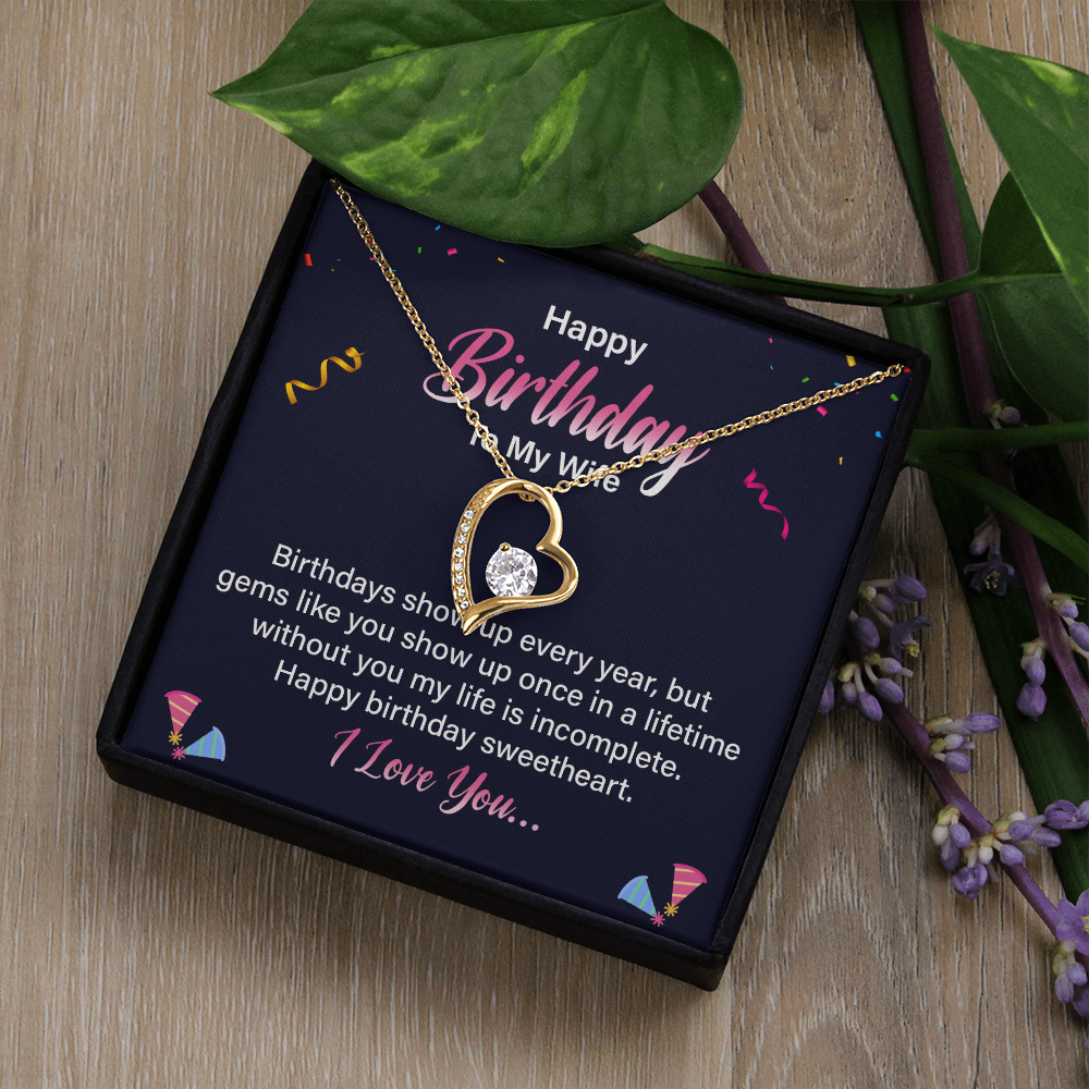 Forever Love Necklace:Happy Birthday To My Wife