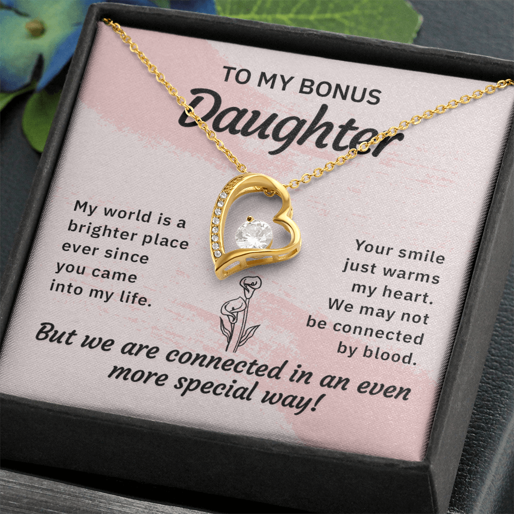 Forever Love Necklace:To My Bonus Daughter