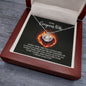 Crown Pendant Necklace: To My Gorgeous Wife Fire Heart