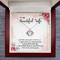 Crown Pendant Necklace: To My Beautiful Wife Just Like Wine