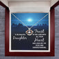 Crown Pendant Necklace:To My Beautiful Daughter Trust In The Lord