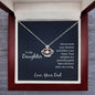 Crown Pendant Necklace:To My Daughter Love Your Dad