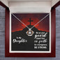 Crown Pendant Necklace: To My Daughter Stand Firm In Faith